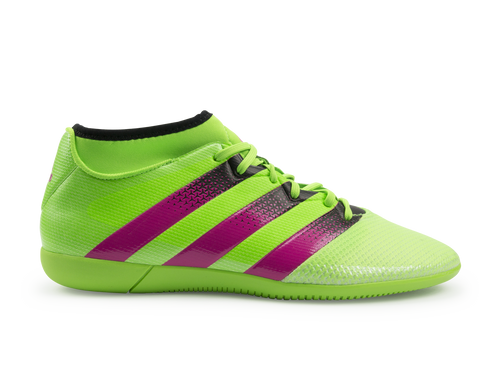 adidas Men's ACE 16.3 Primemesh Indoor Soccer Shoes Solar Green/Shock Pink/Black