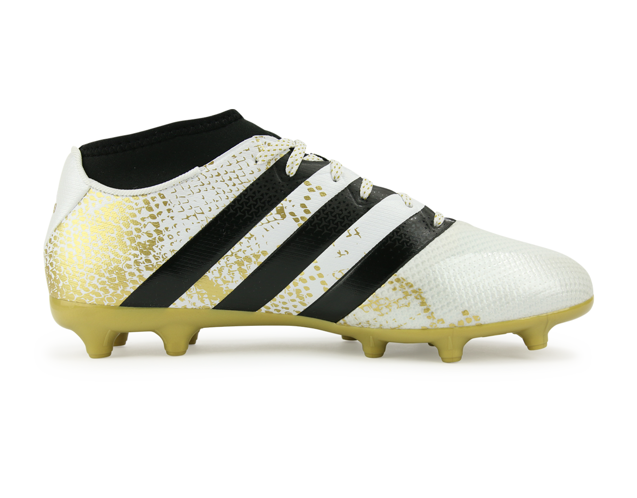 adidas Men's ACE 16.3 Primemesh FG/AG White/Core Black/Gold Metalic