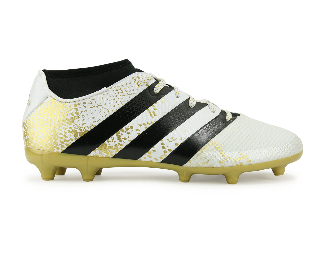 adidas Men's ACE 16.3 Primemesh FG/AG White/Core Black/Gold Metalic