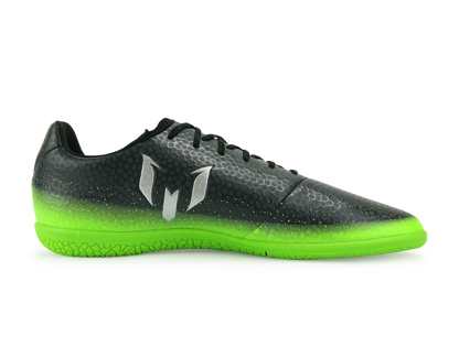 adidas Kids Messi 16.3 Indoor Soccer Shoes Dark Grey/Silver Metalic/Solar Green