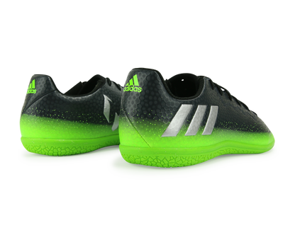 adidas Kids Messi 16.3 Indoor Soccer Shoes Dark Grey/Silver Metalic/Solar Green