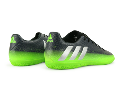 adidas Men's Messi 16.3 Indoor Soccer Shoes Dark Grey/Silver Metalic/Solar Green