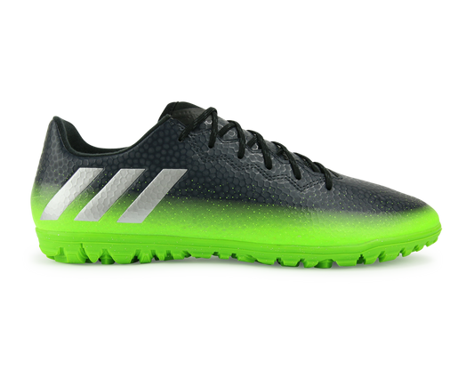adidas Men's Messi 16.3 Turf Soccer Shoes Dark Grey/Silver Metalic/Solar Green