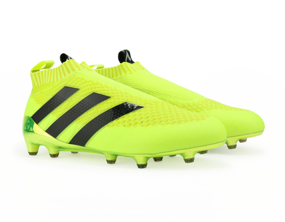 adidas Men's ACE 16+ PURECONTROL PrimeKnit FG Solar Yellow/Core Black/Silver Metallic