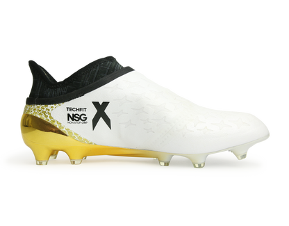 adidas Men's X 16+ PURECHAOS FG White/Core Black/Gold Metalic
