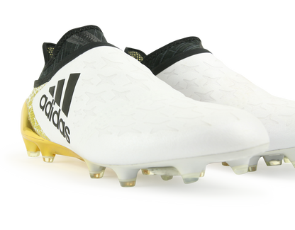 adidas Men's X 16+ PURECHAOS FG White/Core Black/Gold Metalic