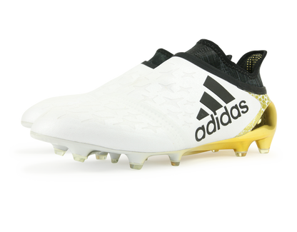 adidas Men's X 16+ PURECHAOS FG White/Core Black/Gold Metalic