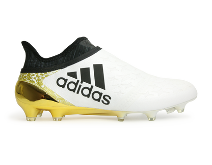 adidas Men's X 16+ PURECHAOS FG White/Core Black/Gold Metalic