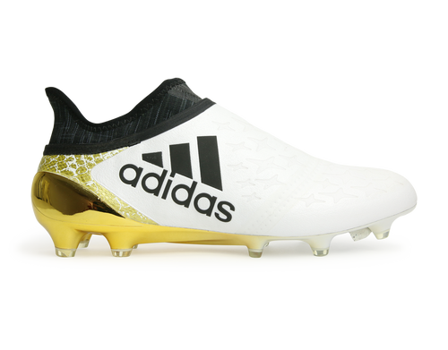 adidas Men's X 16+ PURECHAOS FG White/Core Black/Gold Metalic