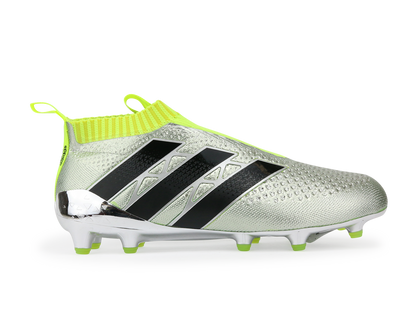 adidas Men's ACE 16+ PURECONTROL FG Silver Metalic/Core Black/Solar Yellow