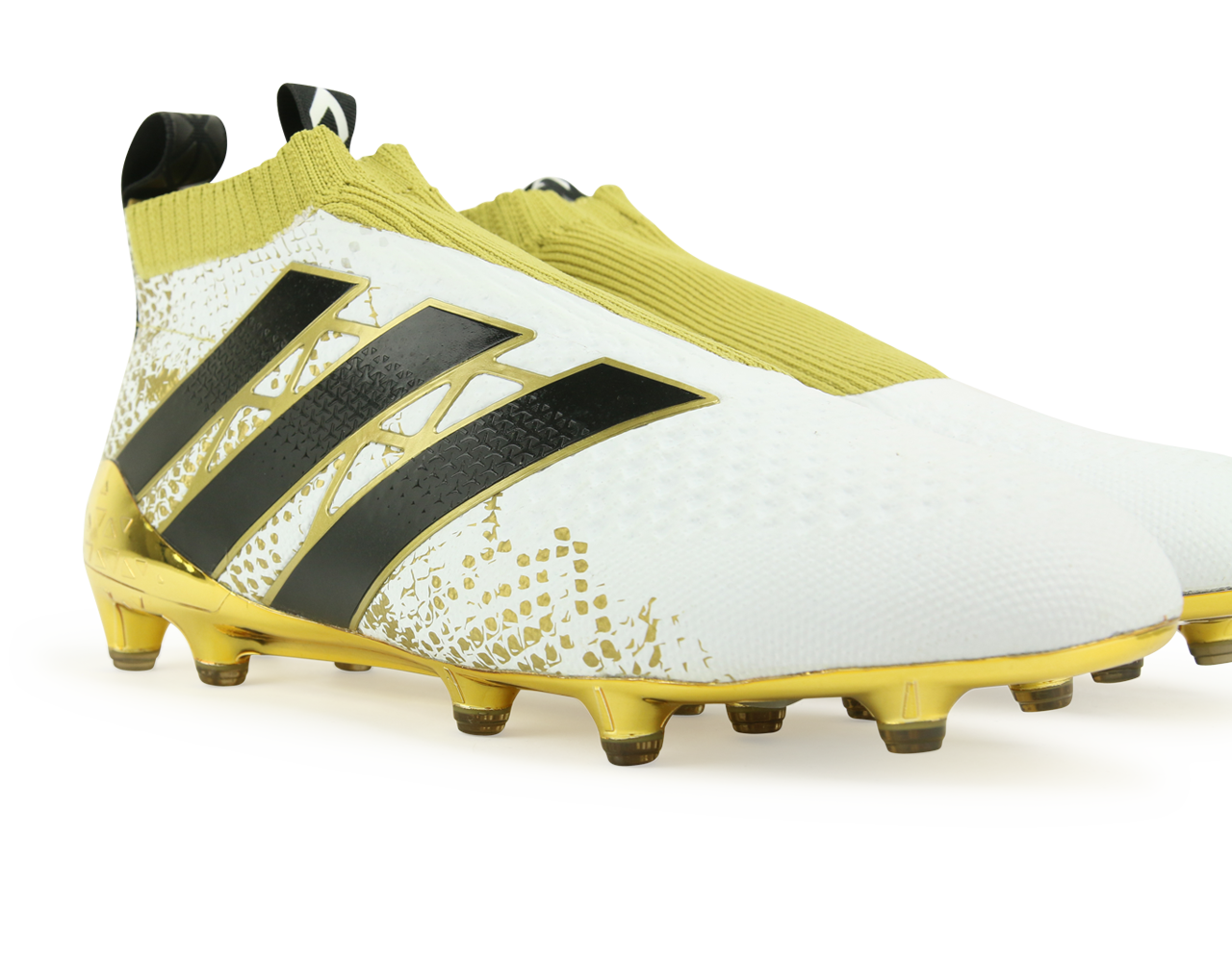 adidas Men's ACE 16+ PURECONTROL  FG White/Core Black/Gold Metalic