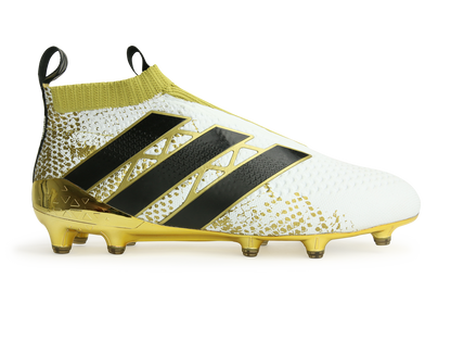 adidas Men's ACE 16+ PURECONTROL  FG White/Core Black/Gold Metalic