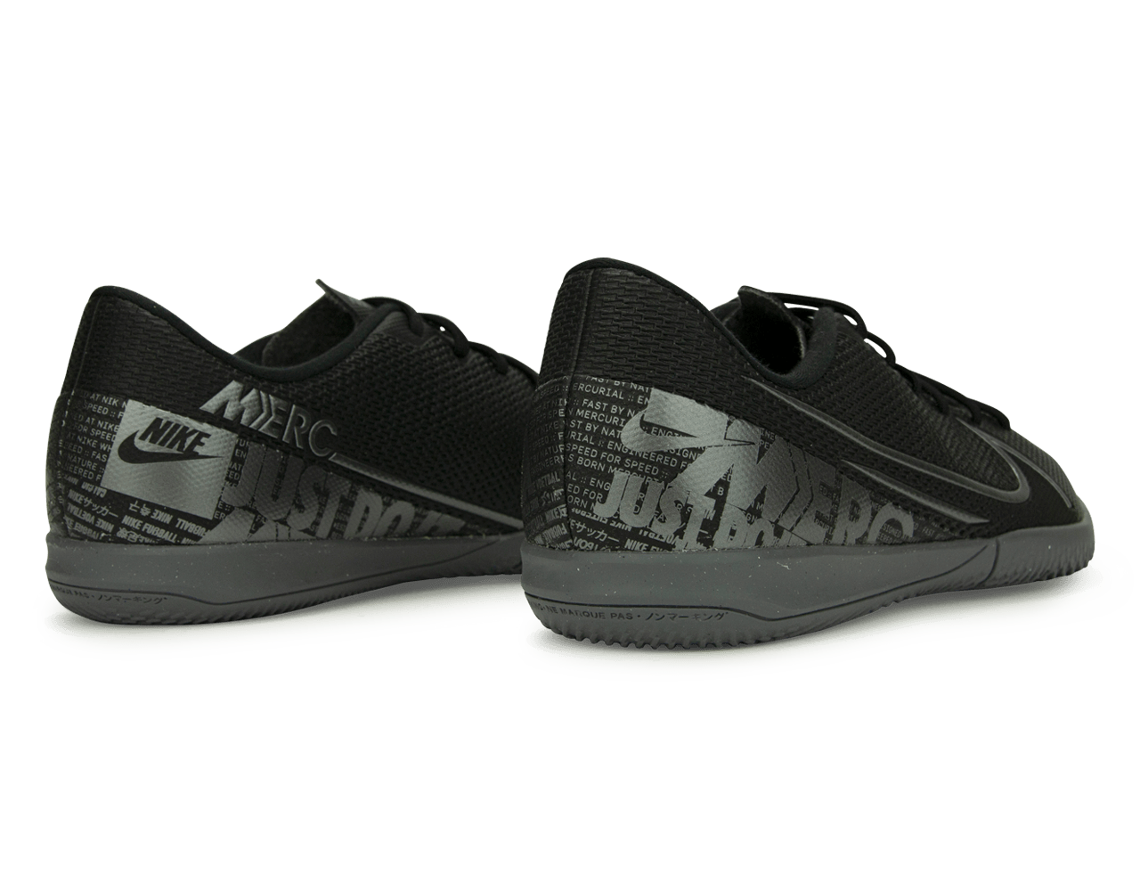 Nike Kids Mercurial Vapor 13 Academy Indoor Soccer Shoes Black/Metalic Cool Grey