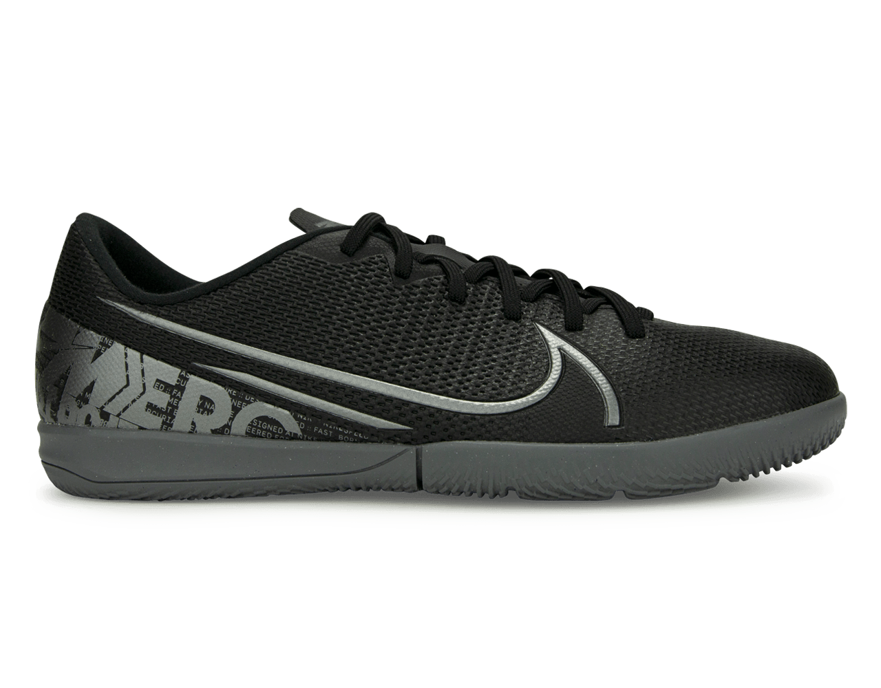 Nike Kids Mercurial Vapor 13 Academy Indoor Soccer Shoes Black/Metalic Cool Grey