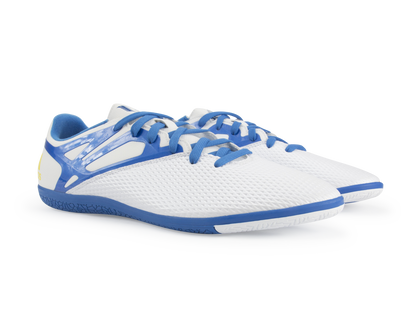 adidas Men's Messi 15.3 Indoor Soccer Shoes White/Prime Blue/Black