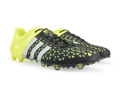 adidas Men's ACE 15.1 FG/AG Black/Night Metallic/Solar Yellow
