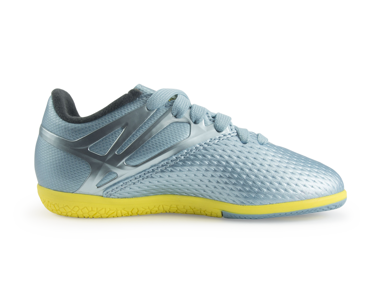 adidas Kids Messi 15.3 Indoor Soccer Shoes  Matte Ice Metallic/Bright Yellow/Black