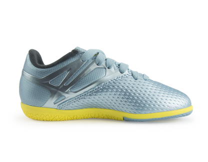 adidas Kids Messi 15.3 Indoor Soccer Shoes  Matte Ice Metallic/Bright Yellow/Black