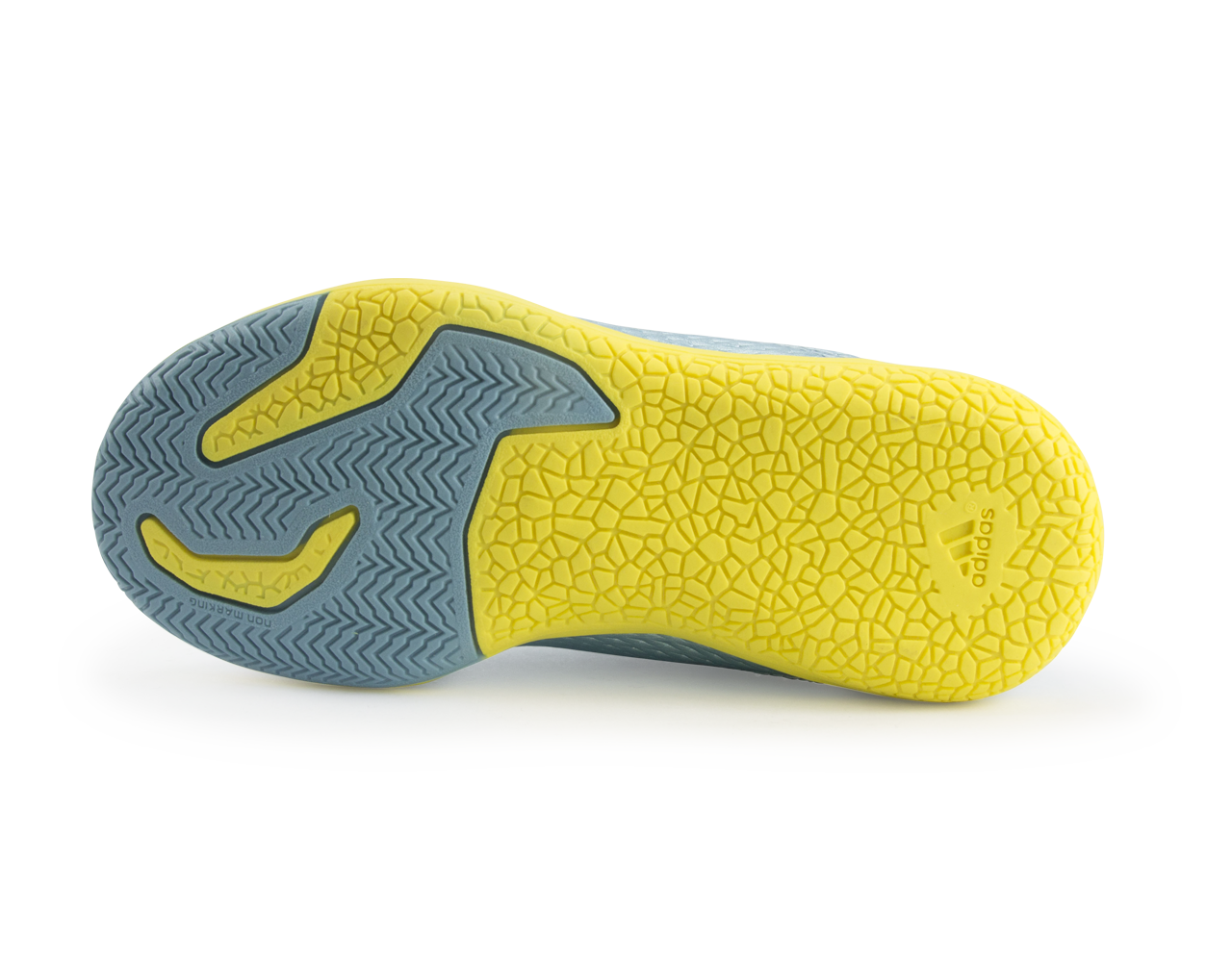 adidas Kids Messi 15.3 Indoor Soccer Shoes  Matte Ice Metallic/Bright Yellow/Black