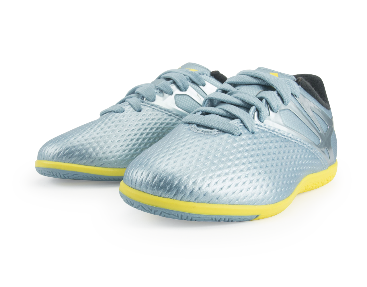 adidas Kids Messi 15.3 Indoor Soccer Shoes  Matte Ice Metallic/Bright Yellow/Black