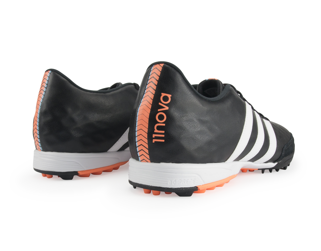 adidas Men's 11Nova Turf Soccer Shoes Core Black/White/Flash Orange