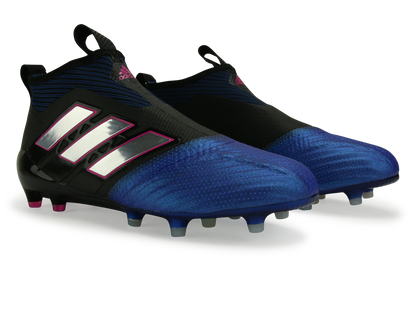 adidas Men's ACE 17+ Purecontrol FG Core Black/White/Blue