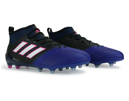 adidas Men's ACE 17.1 PrimeKnit FG Black/White/Satellite Blue