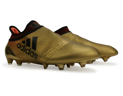 adidas Men's X 17+ PURESPEED Tactile Gold Metallic/Core Black/Solar Red