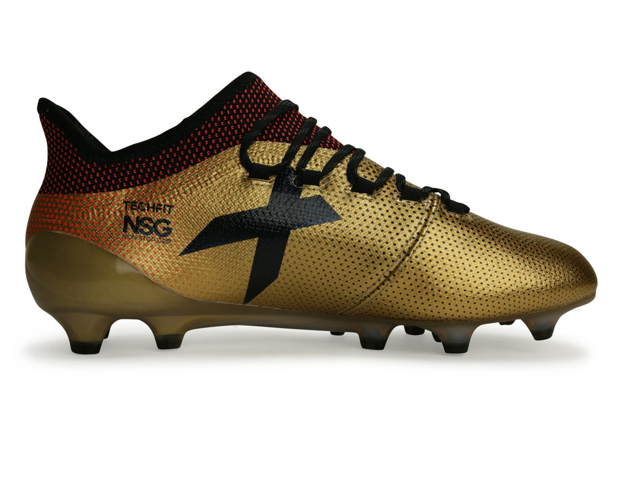 adidas Men's X 17.1 FG Tactile Gold Metallic/Core Black/Solar Red