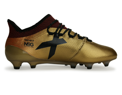 adidas Men's X 17.1 FG Tactile Gold Metallic/Core Black/Solar Red