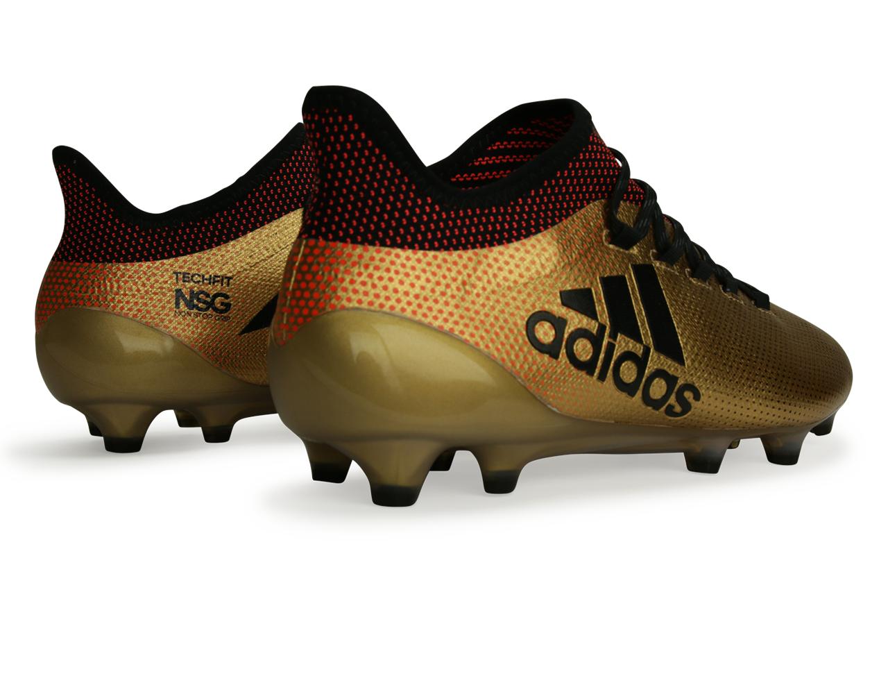 adidas Men's X 17.1 FG Tactile Gold Metallic/Core Black/Solar Red