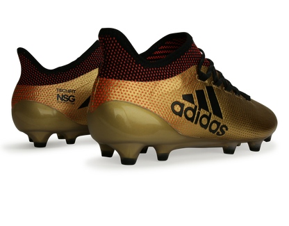 adidas Men's X 17.1 FG Tactile Gold Metallic/Core Black/Solar Red