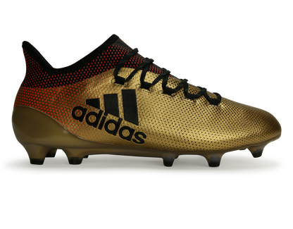 adidas Men's X 17.1 FG Tactile Gold Metallic/Core Black/Solar Red