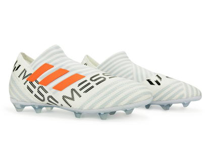 adidas Kids Nemeziz Messi 17+ FG White/Solar Orange/Clear Grey
