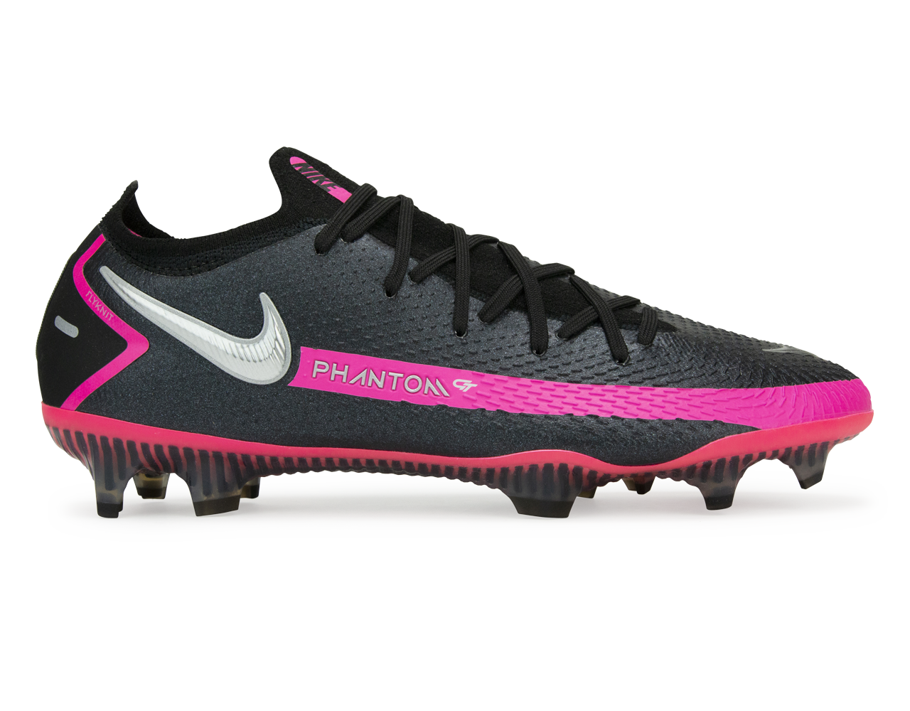 Nike Men's Phantom GT Elite FG Black/Pink Blast/Metallic Silver