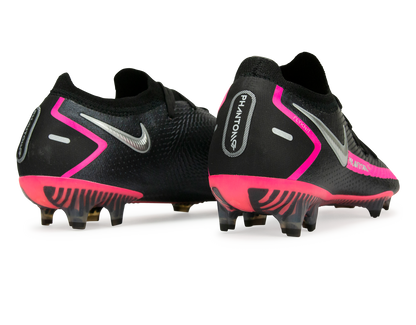 Nike Men's Phantom GT Elite FG Black/Pink Blast/Metallic Silver