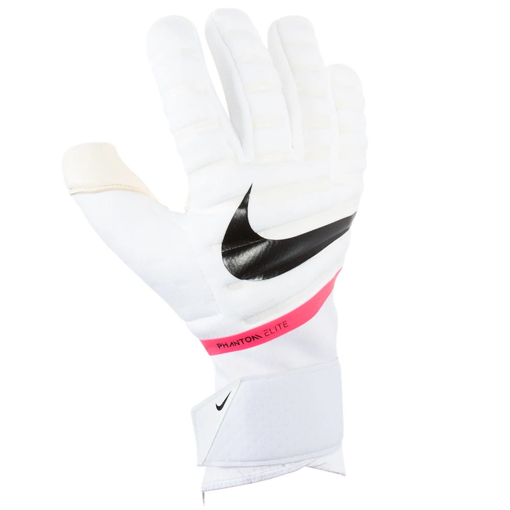 Nike Men's Phantom Elite Goalkeeper Gloves White/Pink Blast/Black