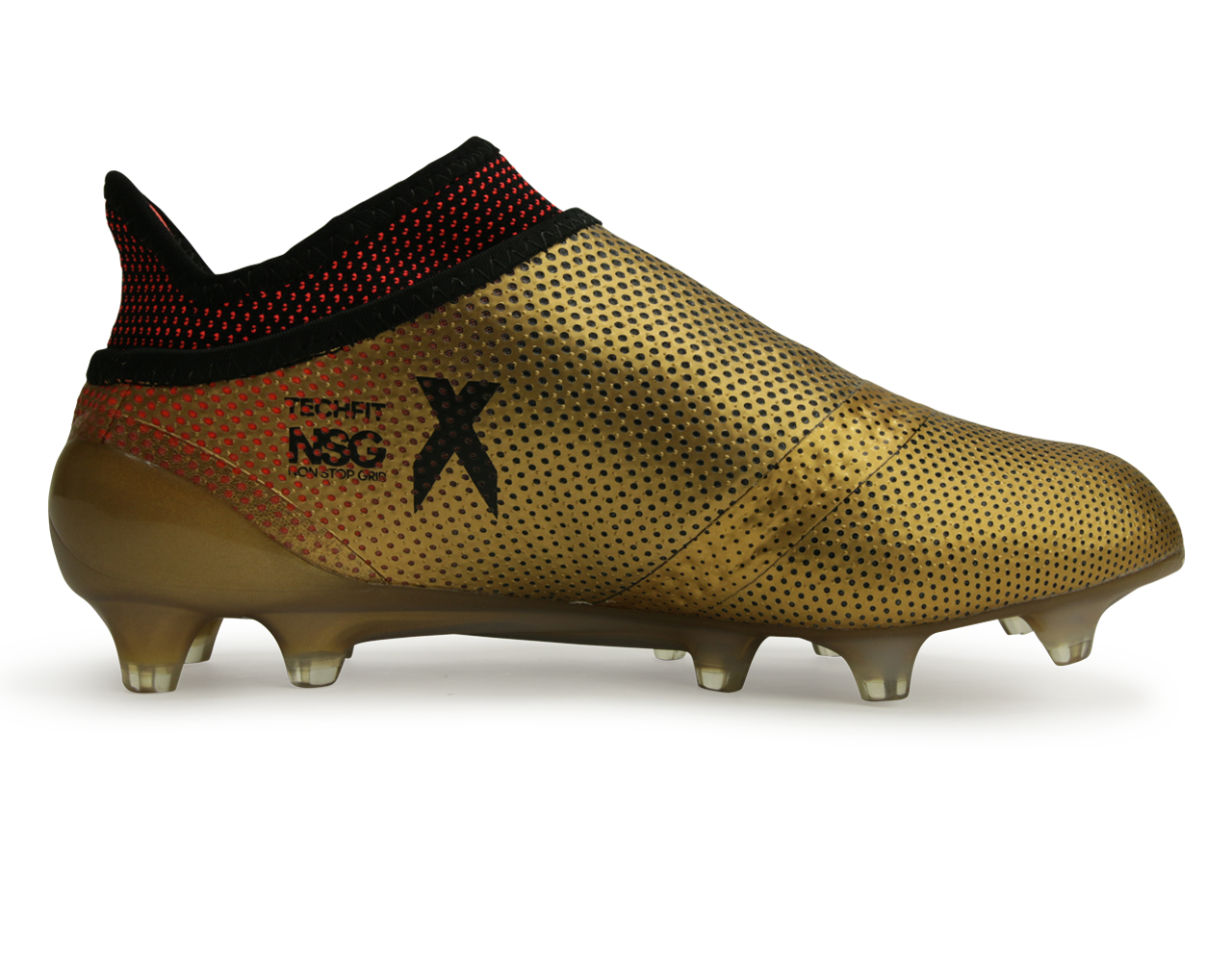 adidas Kids X 17+ PURESPEED FG Tactile Gold Metallic/Core Black/Solar Red