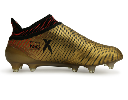 adidas Kids X 17+ PURESPEED FG Tactile Gold Metallic/Core Black/Solar Red