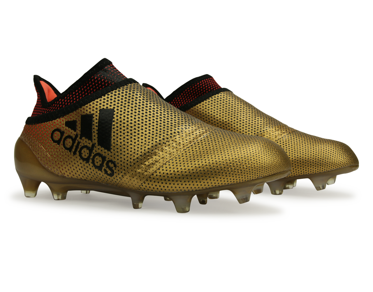 adidas Kids X 17+ PURESPEED FG Tactile Gold Metallic/Core Black/Solar Red