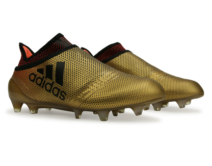 adidas Kids X 17+ PURESPEED FG Tactile Gold Metallic/Core Black/Solar Red