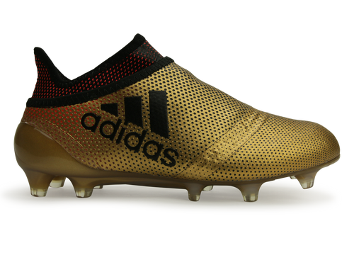 adidas Kids X 17+ PURESPEED FG Tactile Gold Metallic/Core Black/Solar Red