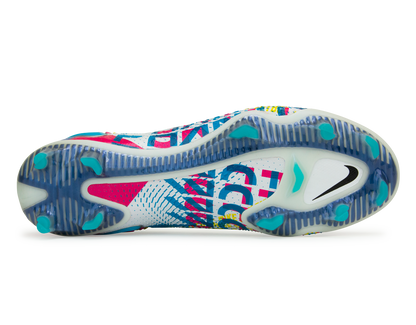 Nike Men's Phantom GT Elite 3D FG White/Pink/Yellow/Blue