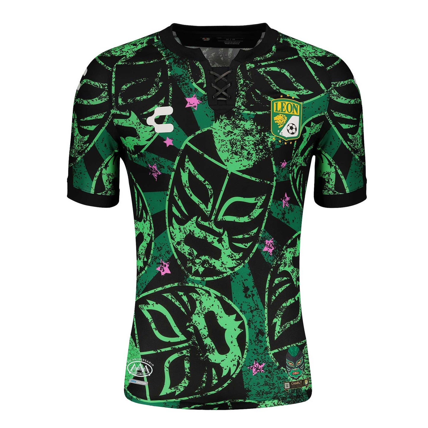 Charly Men's León 2021/22 Authentic Luchador Jersey Green/Black