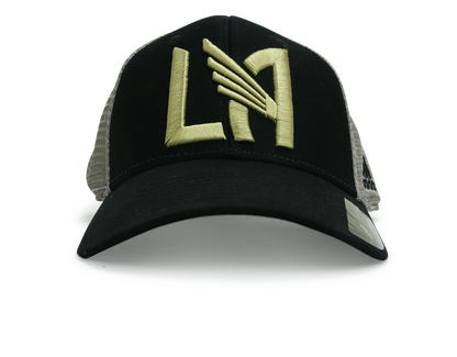 adidas Men's LAFC Mesh Back Structured Flex Cap Black