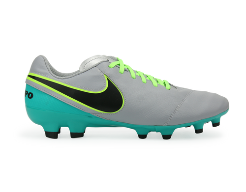 Nike Men's Tiempo Genio II FG Wolf Grey/Black/Clear Jade