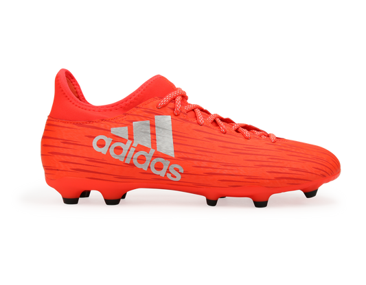 adidas Men's X 16.3 FG/AG Solar Red/Metalic Silver