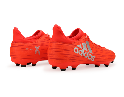 adidas Men's X 16.3 FG/AG Solar Red/Metalic Silver