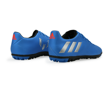 adidas Men's Messi 16.3 Turf Soccer Shoes Sho Blue/Metalic Silver