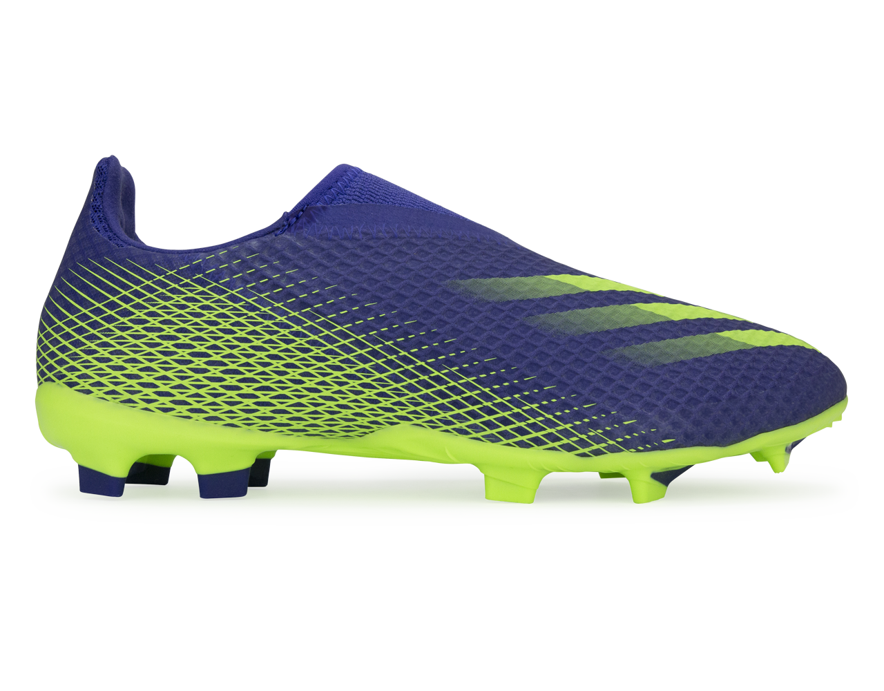 adidas Kids X Ghosted.3 Laceless FG Energy Ink/Signal Green